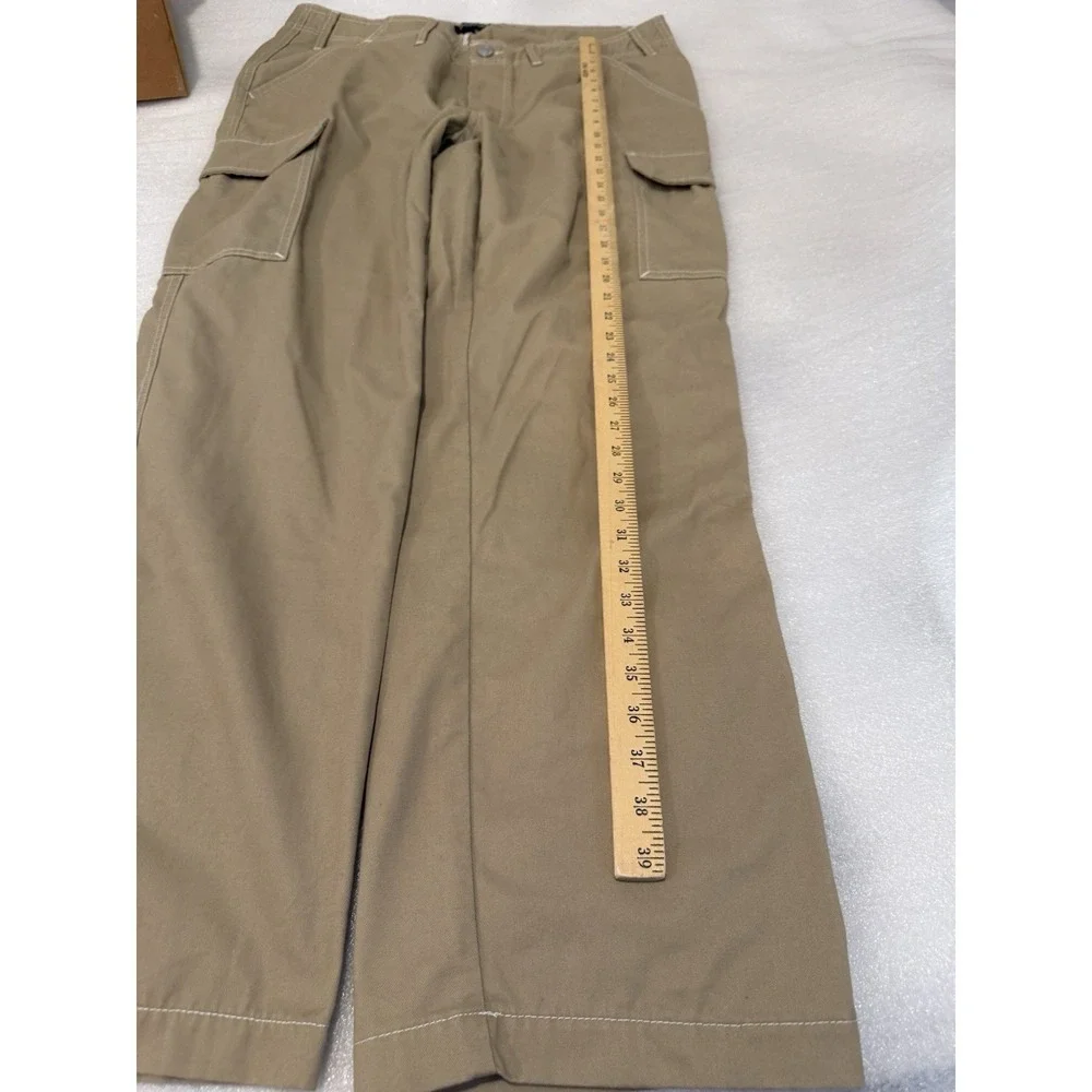 True Religion Men's Travertine Tan Baggy Wide‎ Leg Classic Cargo Pants Size 36